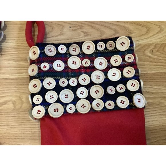 Christmas Stockings with Wooden Buttons - Picture 6 of 10